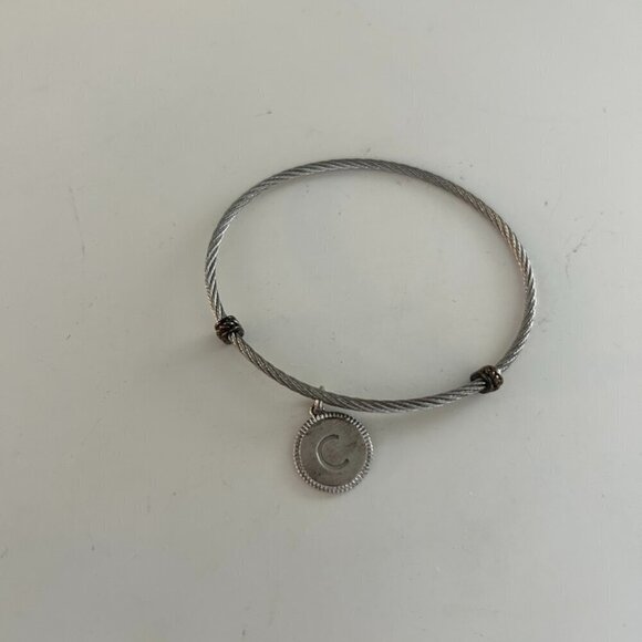 None Jewelry - silver C bracelet
